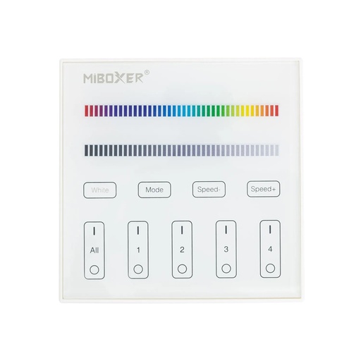 [181312] Mi-light T3 RGB/RGBW väggkontroller touchpanel 4 zoner 2,4Ghz 230V