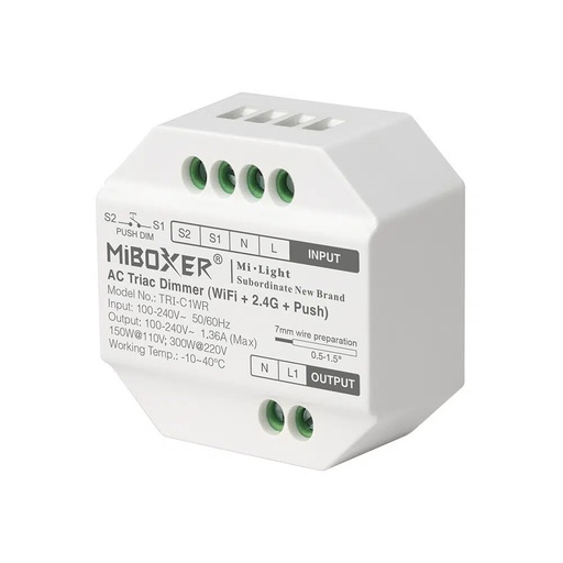 [184764] Mi-Light TRI-C1WR AC Triac Dimmer (WiFi + 2.4G + Push)
