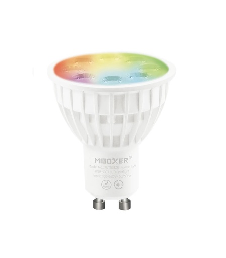 [184382] Mi-Light FUT103ZR 4W GU10 RGB+CCT LED lampa (Zigbee 3.0 + 2.4G)