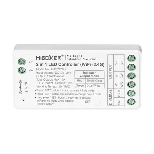 [184252] Mi-light FUT035W+ 2 i 1 LED Strip-kontroller (WiFi+2,4G)