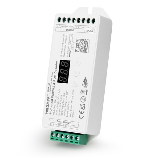 [181107] Mi-Light D4-CX DMX512 4-kanals konstant spänning DMX512 & RDM-avkodare (DMX 512)