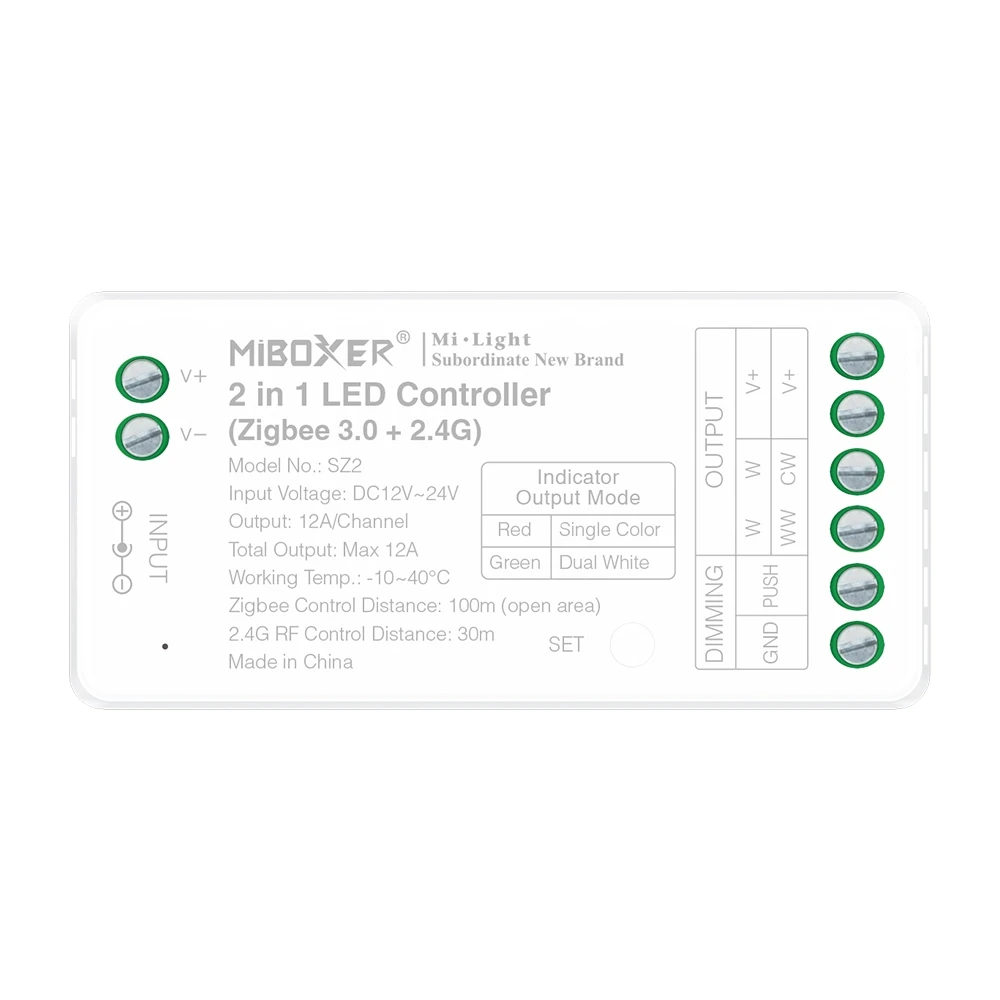 Mi-Light SZ2 2-i-1 LED-kontroller (Zigbee 3.0 + 2.4G)
