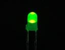 Diffused Green 3mm LED (10 pack)