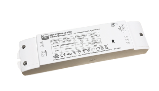 [SRP-ZV9105-12-50-CV] Drivdon Z-wave 1 kanal 12 VDC 50W - Dimbar - Constant Voltage