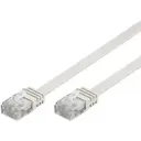 Nätverkskabel UTP Cat6 patchkabel 1m, vit, platt