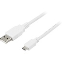 USB 2.0 kabel Typ A ha - Typ Micro B ha, 1m, Vit