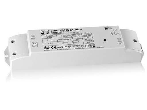 [SRP-ZV9105-24-50-CV] Drivdon Z-wave 1 kanal 24 VDC 50W - Dimbar - Constant Voltage