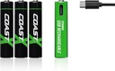 Uppladdningsbart batteri AAA, 1,5V, 750mAh, 4-pack