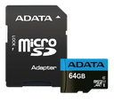 ADATA microSDXC - 64GB - UHS-I Class 10 A1 ink adapter