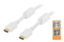 HDMI kabel 1m, Premium High Speed HDMI with Ethernet, vit