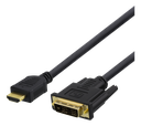 HDMI till DVI-kabel 1m, Full HD, svart