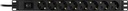 Grenuttag 3m, 8xCEE 7/4, 1xCEE 7/7, brytare, svart