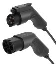 E-Charge laddkabel, typ 2 till typ 1, 1 fas, 16A, 3,6KW, 5m, svart