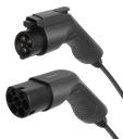 E-Charge laddkabel, typ 2 till typ 1, 1 fas, 16A, 3,6KW, 10m, svart