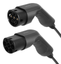 E-Charge laddkabel, typ 2 till typ 2, 1 fas, 16A, 3,6KW, 7m, svart