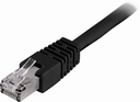 Nätverkskabel 0,7m F/UTP Cat6, LSZH, svart