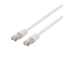 Nätverkskabel 1m U/FTP Cat6a, LSZH, vit