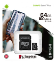 Kingston microSDXC - 64GB - High Performance - UHS-I U1 - Class 10 A1