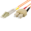 DELTACO OM2 fiberkabel, LC - SC, duplex, UPC, 50/125, 7m, orange