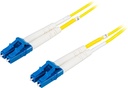 DELTACO Fiberkablage LC - LC, duplex, singlemode OS2, 1,5m