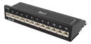 DELTACO Patchpanel, 12xRJ45, Cat6a, väggmonterbar, 10Gbps, svart