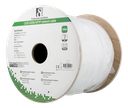 DELTACO U/FTP Cat6a installationskabel, 100m trumma, 500MHz, LSZH, vit