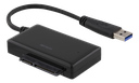 DELTACO USB 3.0 till SATA 6Gb/s adapter, för 2,5" hårddiskar, svart