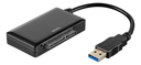 DELTACO USB 3.0 till SATA 6Gb/s adapter, för 2,5/3,5" hdd, svart