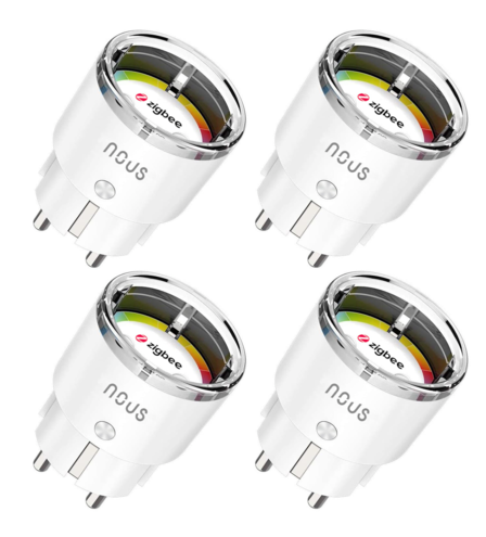 [Nous_A1Z_4-pack] Smart plug med energimätning - Zigbee 4-pack
