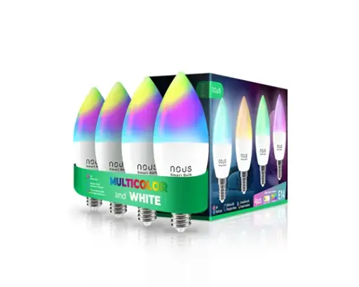 [5907772033197] NOUS Smart LED-lampa E14 – RGB, WiFi, Matter-stöd- 4-pack