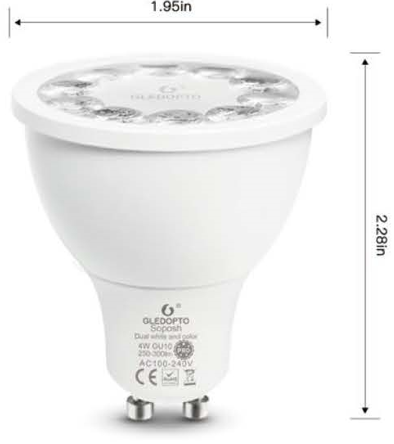 [GL-S-007P] Flerfärgad GU10 spotlight - 4W