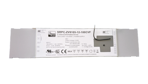 [SRPC-ZV9105-12-100CVF] Drivdon Z-wave 4 kanaler 12V 100W 8A - Dimbar - Constant Voltage