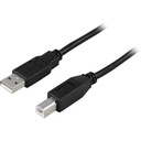 USB 2.0 kabel Typ A hane - Typ B hane 1m, svart