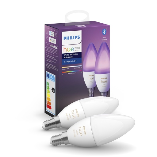 [8719514356719] Hue White and Color Ambiance B39 E14 - 2 Pack