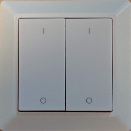 [SR-ZGP2801K4-DIM-G2-E] Fjärrströmbrytare, dubbelknapp med 4 funktioner - Zigbee