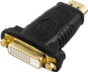 HDMI-adapter, 1080p i 60Hz, HDMI 19-pin hane till DVI-D hona