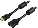 HDMI förlängningskabel 1m, 4K 60Hz, svart