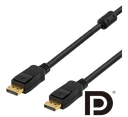 PRME DisplayPort monitorkabel, Ultra HD i 60Hz, 3m, svart