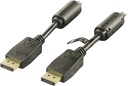 DisplayPort kabel 0,5m, Ultra HD i 60Hz, 21,6 Gb/s, svart