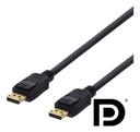 DisplayPort kabel 1m, 4K UHD, DP 1.2, svart