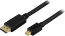 DisplayPort till Mini DisplayPort kabel 3m, Full HD, svart