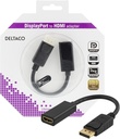 DisplayPort till HDMI-adapter med ljud 0,2m, 4K, svart