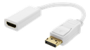 DisplayPort till HDMI adapter, 4K 60Hz, 0,2m, vit