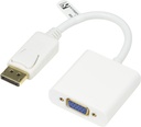 DisplayPort till VGA-adapter 0,2m, Full HD i 60Hz, vit