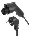 e-Charge laddkabel, Schuko till typ 1, 1 fas, 3,6KW, 5m, svart