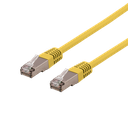 Nätverkskabel 0,3m U/FTP Cat6a, delta cert, LSZH, gul