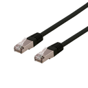 Nätverkskabel 0,3m U/FTP Cat6a, delta cert, LSZH, svart