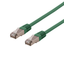 Nätverkskabel 0,5m U/FTP Cat6a, delta cert, LSZH, grön