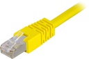 Nätverkskabel 0,5m F/UTP Cat6, LSZH, gul