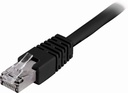 Nätverkskabel 0,5m F/UTP Cat6, LSZH, svart